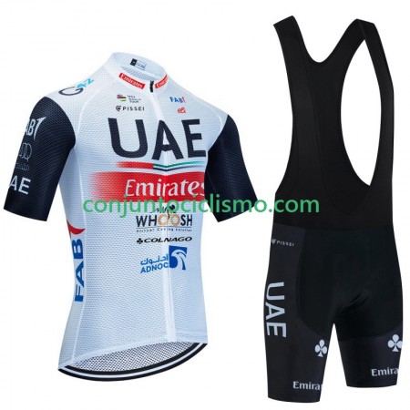 Conjunto Maillot + Culotte Corto con tirantes Uae Emirates 2023